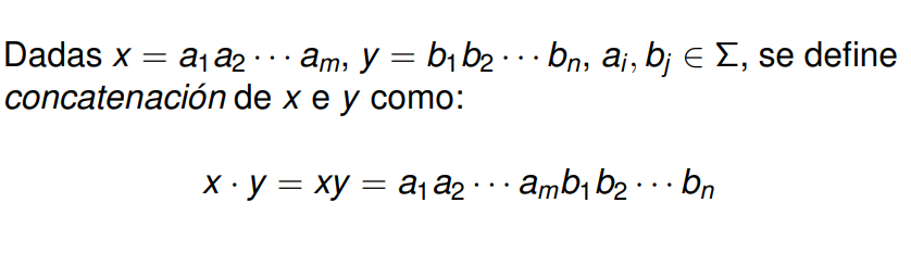 Concatenación de dos palabras - Lenguajes Formales